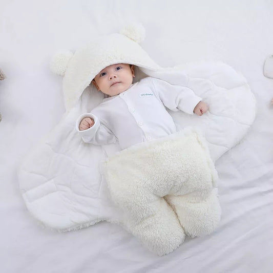 White Baby Bear Blanket/Wrap - Ready to post