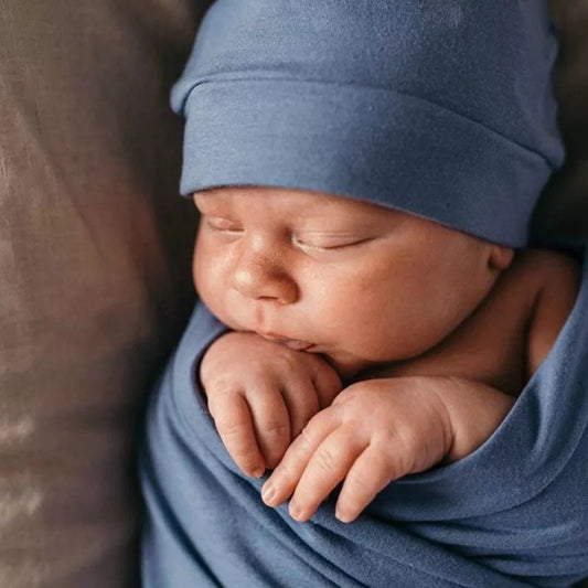 Swaddle blanket and matching hat