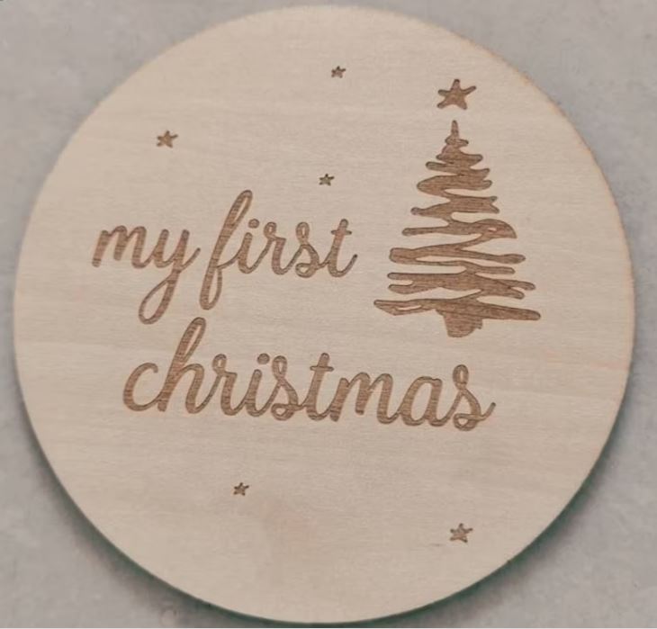 My First Christmas Milestone Plaque